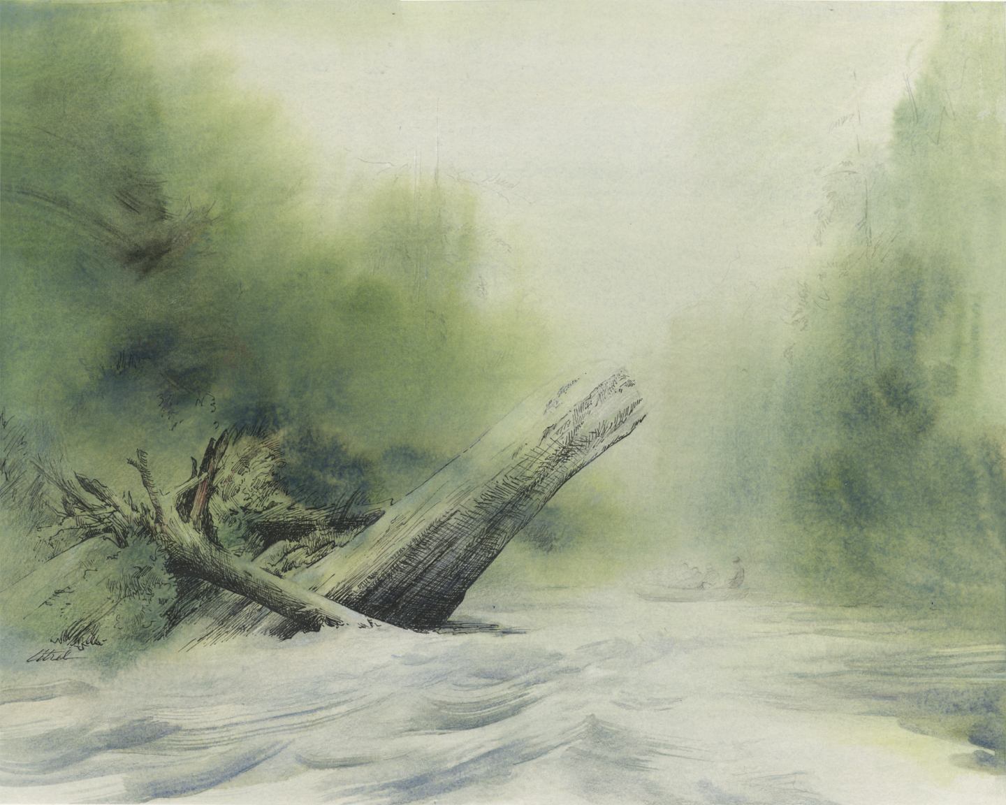 No Going Back at the Chattooga River by Ann Litrel