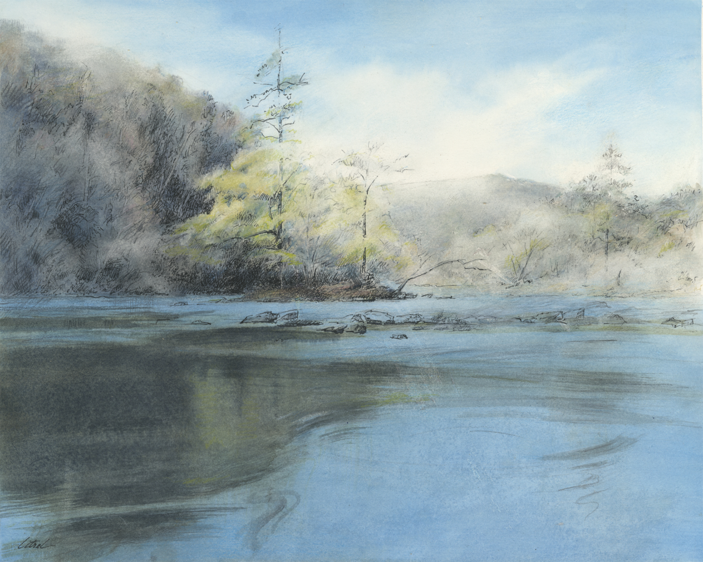 Walking on Water at the Palisades by Ann Litrel